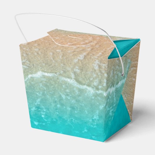 Elegant Tropical Beach Wedding Favor Box Bedankdoosjes (Achterkant)