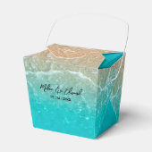 Elegant Tropical Beach Wedding Favor Box Bedankdoosjes (Voorkant Zijde)