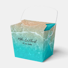 Elegant Tropical Beach Wedding Favor Box Bedankdoosjes