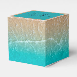 Elegant Tropical Beach Wedding Favor Box Bedankdoosjes