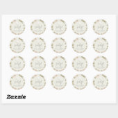 Elegant Tropical Beach Wedding Favor  Ronde Sticker (Vel)