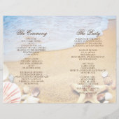 Elegant Tropical Beach Wedding Folded Program Kaar (Achterkant)