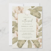 Elegant Tropical Beach Wedding Kaart (Voorkant)