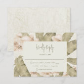Elegant Tropical Beach Wedding  RSVP Kaartje (Voorkant / Achterkant)