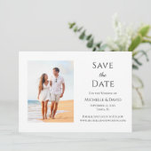 Elegant Tropical Beach Wedding Save The Date (Staand voorkant)