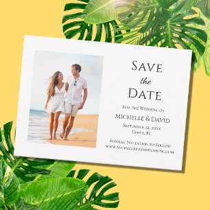 Elegant Tropical Beach Wedding Save The Date