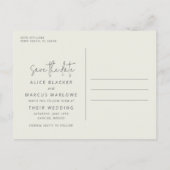 Elegant Tropical Beach Wedding Save the Date Aankondigingskaart (Achterkant)