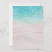 Elegant Tropical Beach Zomer Waterverf Bruiloft Save The Date (Achterkant)