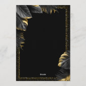Elegant Tropical Birthday Party Invitation Kaart (Achterkant)