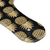 Elegant Tropical Black en Gold Pineapple Pattern Snijplank (Hoek)