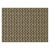 Elegant Tropical Black en Gold Pineapple Pattern Tafelkleed (Voorkant (Horizontaal))