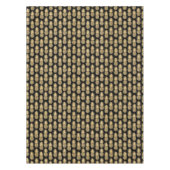 Elegant Tropical Black en Gold Pineapple Pattern Tafelkleed (Voorkant)