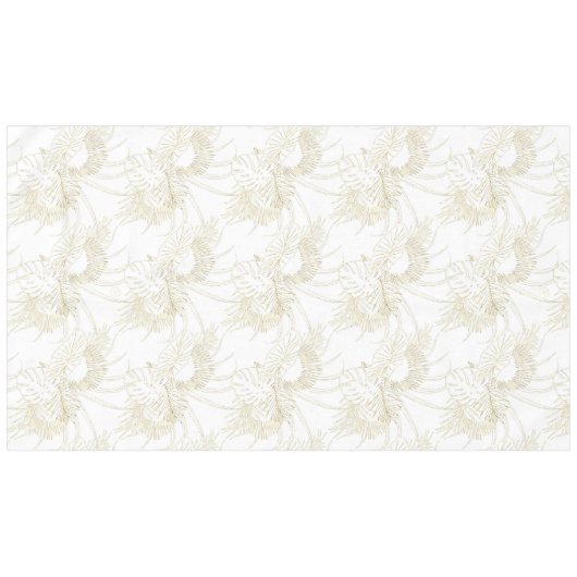 Elegant tropical bladeren golden strokes design tafelkleed (Voorkant (Horizontaal))