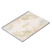Elegant Tropical Botanical Floral laat goud over Notitieboek (Linkerzijde)