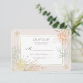Elegant Tropical Botanical Floral Wedding RSVP (Staand voorkant)