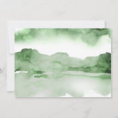 Elegant Tropical Botanical Greenery & Gold Funeral Kaart (Achterkant)