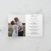 Elegant Tropical Burgundy White Wedding Folded (Binnen)