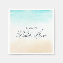 Elegant Tropical Coastal Bridal Shower Servet