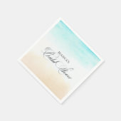 Elegant Tropical Coastal Bridal Shower Servet (Hoek)