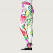 Elegant Tropical Colorful Flowers Leggings (Links)
