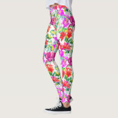 Elegant Tropical Colorful Flowers Leggings (Links)