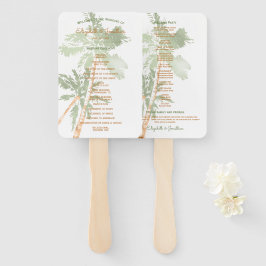 Elegant Tropical Copper Palm Trees Beach Wedding Handwaaier