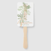 Elegant Tropical Copper Palm Trees Beach Wedding Handwaaier (Achterkant)