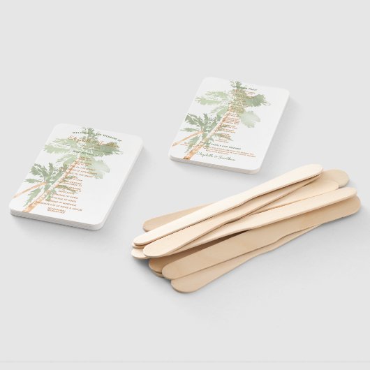 Elegant Tropical Copper Palm Trees Beach Wedding Handwaaier