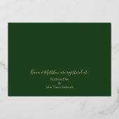 Elegant Tropical Couple's Shower Wedding Gold Folie Uitnodiging (Achterkant)