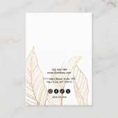 Elegant Tropical Earring Frame Display Add Logo Visitekaartje (Achterkant)