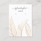 Elegant Tropical Earring Frame Display Add Logo Visitekaartje (Voorkant)
