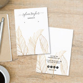 Elegant Tropical Earring Frame Display Add Logo Visitekaartje