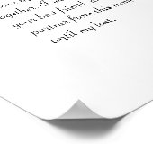 Elegant Tropical Floral Custom Wedding Vow Art Poster (Hoek)