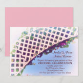 Elegant Tropical Floral Garden Wedding Invitation Kaart (Voorkant / Achterkant)