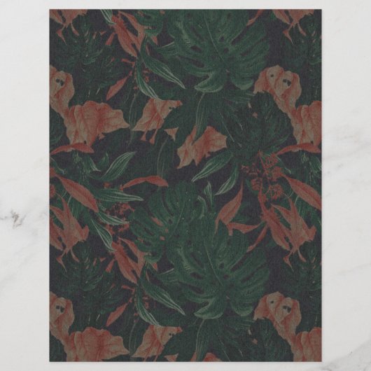 Elegant Tropical Floral Gold Script Makeup Salon Flyer (Achterkant)