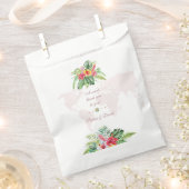 Elegant Tropical Floral Gold Wereldkaart Wedding Bedankzakje (Geknipt)