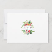 Elegant Tropical Floral Gold Wereldkaart Wedding Save The Date (Achterkant)