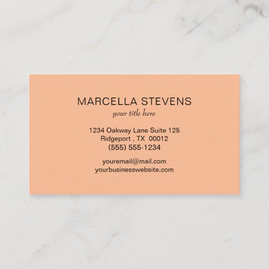 Elegant Tropical Floral Visitekaartje (Achterkant)