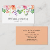 Elegant Tropical Floral Visitekaartje (Voorkant / Achterkant)