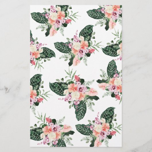 Elegant Tropical Floral Vrijgezellenfeest Game (Achterkant)