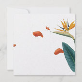 Elegant Tropical Floral Wedding Bedankkaart (Achterkant)