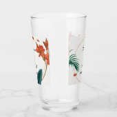 Elegant Tropical Floral Wedding Glas (Links)