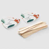 Elegant Tropical Floral Wedding Handwaaier (Niet-gemonteerd)