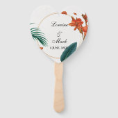 Elegant Tropical Floral Wedding Handwaaier (Voorkant)