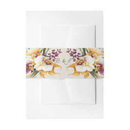 Elegant Tropical Floral Wedding Invitations Uitnodigingen Wikkel