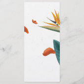 Elegant Tropical Floral Wedding Menu (Achterkant)