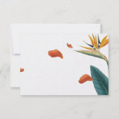 Elegant Tropical Floral Wedding RSVP Kaartje (Achterkant)