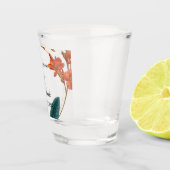 Elegant Tropical Floral Wedding Shot Glas (Rechts)