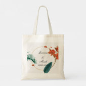 Elegant Tropical Floral Wedding Tote Bag (Achterkant)