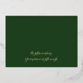 Elegant Tropical Foliage Engagement Party Gold Folie Uitnodiging (Achterkant)